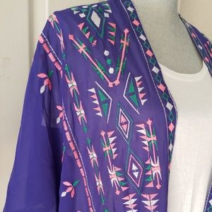 Neon tribal kimono